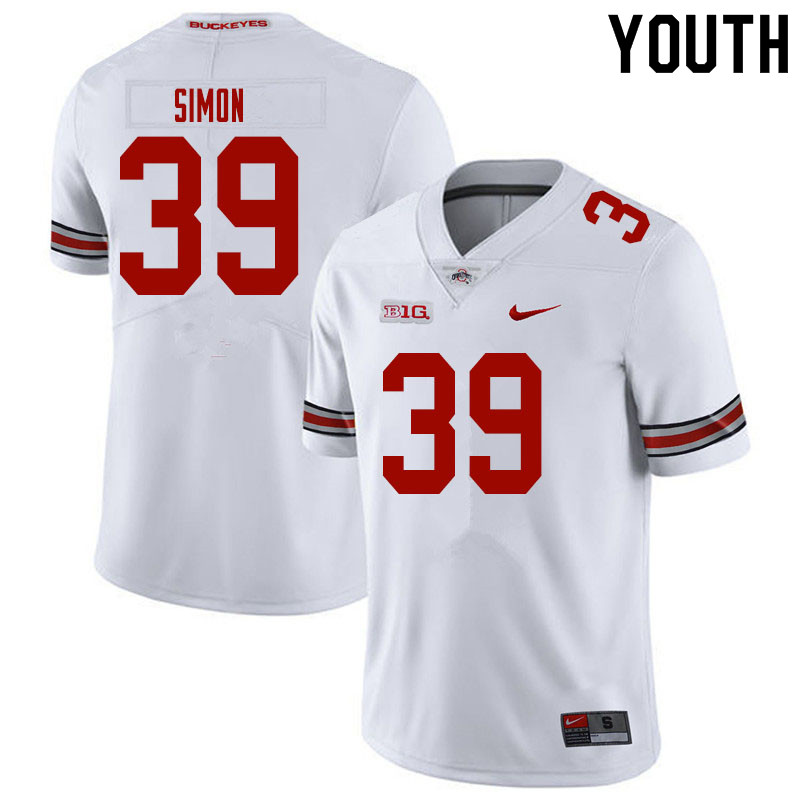 Youth #39 Cody Simon Ohio State Buckeyes College Football Jerseys Sale-White